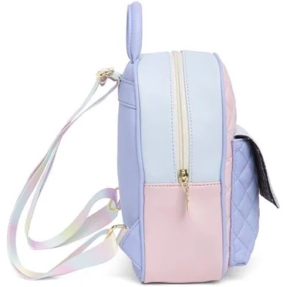 ✨ NWOT Betsey Johnson Luv Bag Lula Quilted Backpack Purse Pastel Rainbow ✨ - Picture 4 of 9